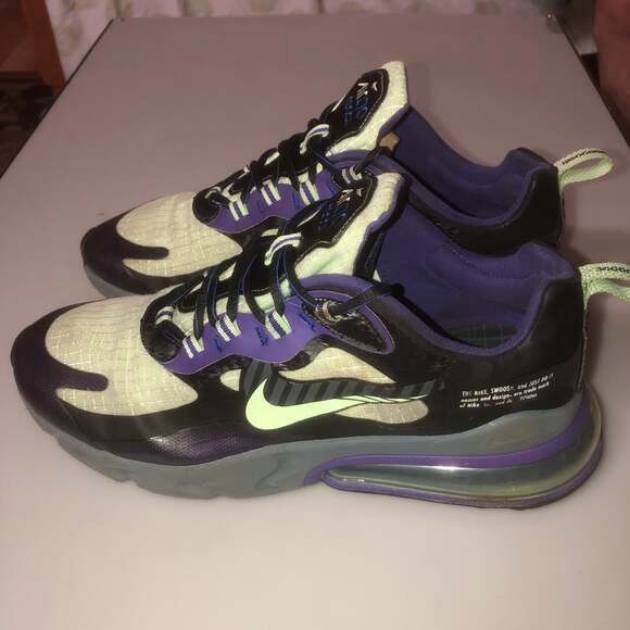 Nike Air Max 270 React Men\'s US 10.5  (CT1617 001) Black/cool Grey-court Purple main image 12